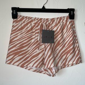Le Lis Animal Print Terry Shorts Size Small